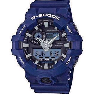 G-Shock blå resin med stål quartz multifunktion (5522) Herre ur fra Casio, GA-700-2AER
